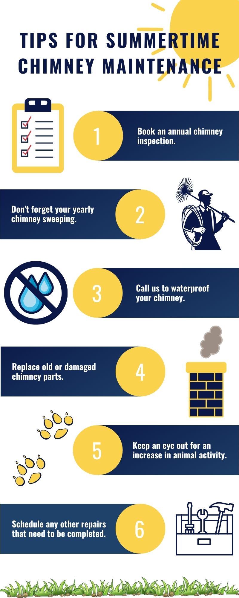 original infographic stating tips for summertime maintenance