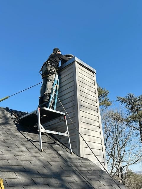 Stock Image -   The Chimney Guys of VA